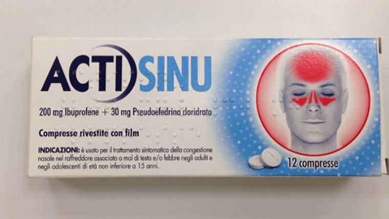 Actisinu 200mg Ibuprofene + 30 mg Pseudofedrina Cloridrato