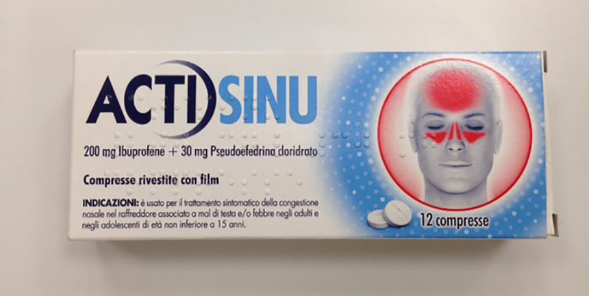 Actisinu 200mg Ibuprofene + 30 mg Pseudofedrina Cloridrato