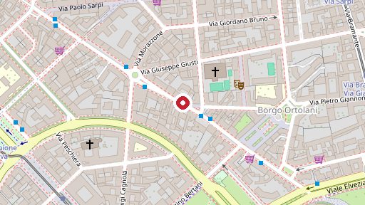 Mappa della zona di Farmacia Canonica, Via Luigi Canonica 32, Milano