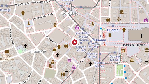 Mappa della zona di Farmacia centrale snc, Via Spadari 13, Milano
