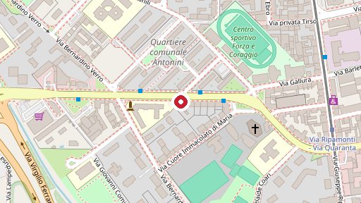 Mappa della zona di Farmacia La Sapienza, Via Giacomo Antonini 56, Milano