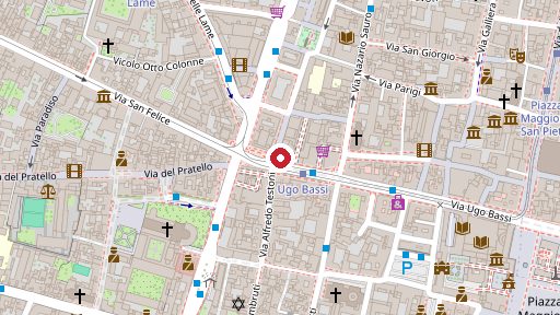 Mappa della zona di Farmacia San Lorenzo, Via Ugo Bassi 25, Bologna