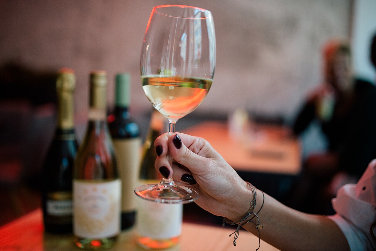 Bicchiere di vino bianco